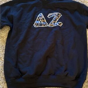 Stylish Black Sweatshirt with Blue Accents